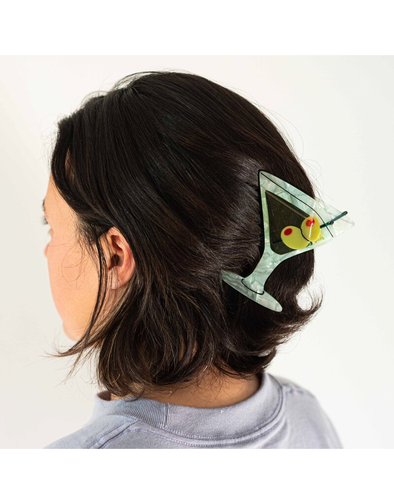 Large Martini Hair Claw