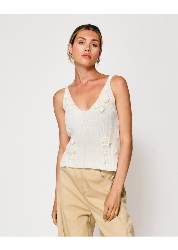 Line and Dot Lara Sleeveless Sweater Top