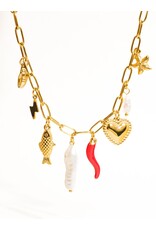 Flanerie Filigrane 18K Gold Non-Tarnish Pepper Fish Charm Necklace