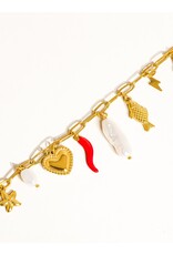 Flanerie Filigrane 18K Gold Non-Tarnish Pepper Fish Charm Necklace