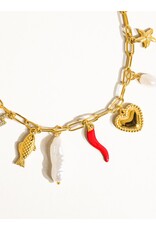 Flanerie Filigrane 18K Gold Non-Tarnish Pepper Fish Charm Necklace