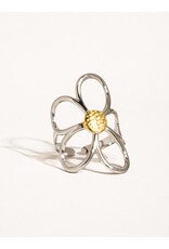 Flanerie Isolde 18K Non-Tarnish Large Floral Ring