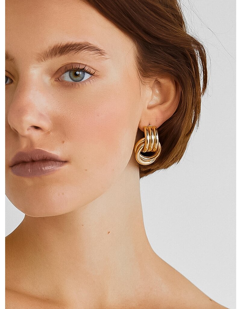 Flanerie Wanda 18K Gold Non-Tarnish Classic Hoop Earring