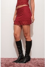Pretty Garbage Ruffle Lace Mini Skirt
