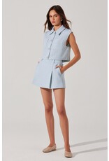 ASTR Jhene Tweed Pleated Skort