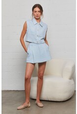 ASTR Jhene Tweed Pleated Skort