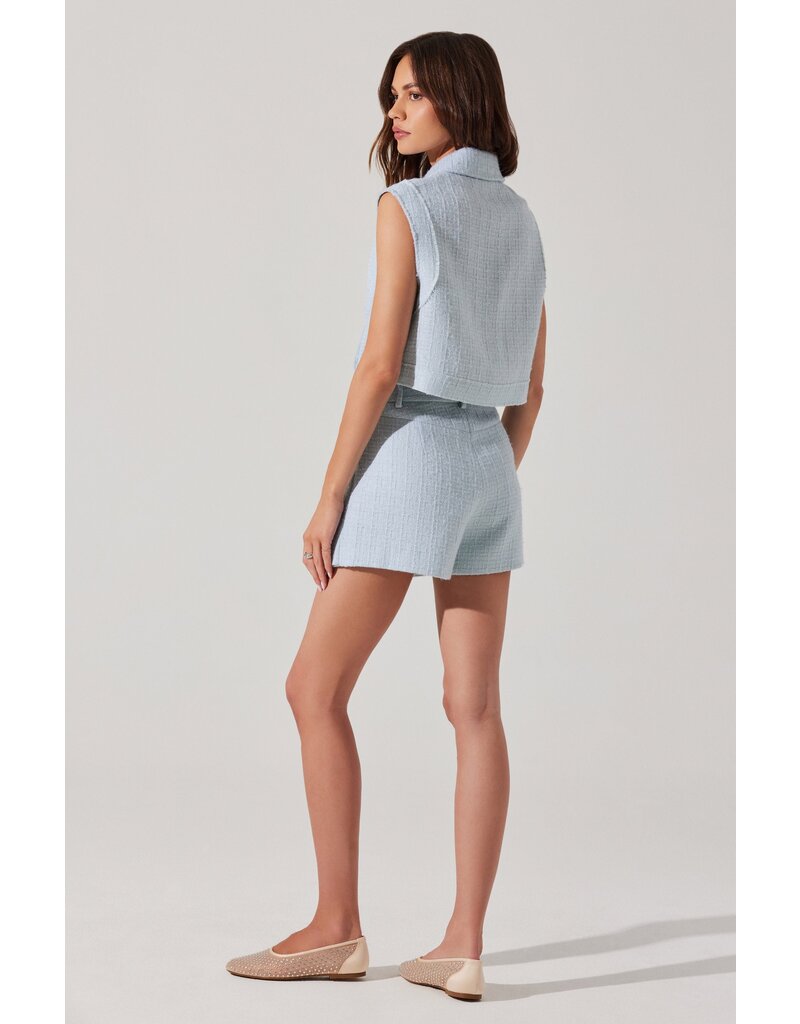 ASTR Jhene Tweed Pleated Skort