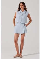 ASTR Jhene Tweed Pleated Skort