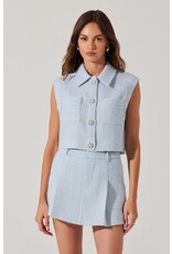 ASTR Jhene Tweed Sleeveless Top