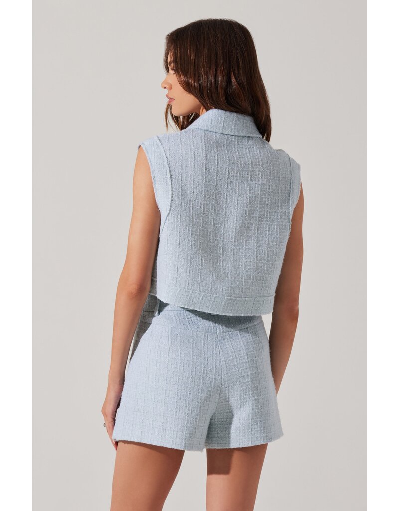 ASTR Jhene Tweed Sleeveless Top