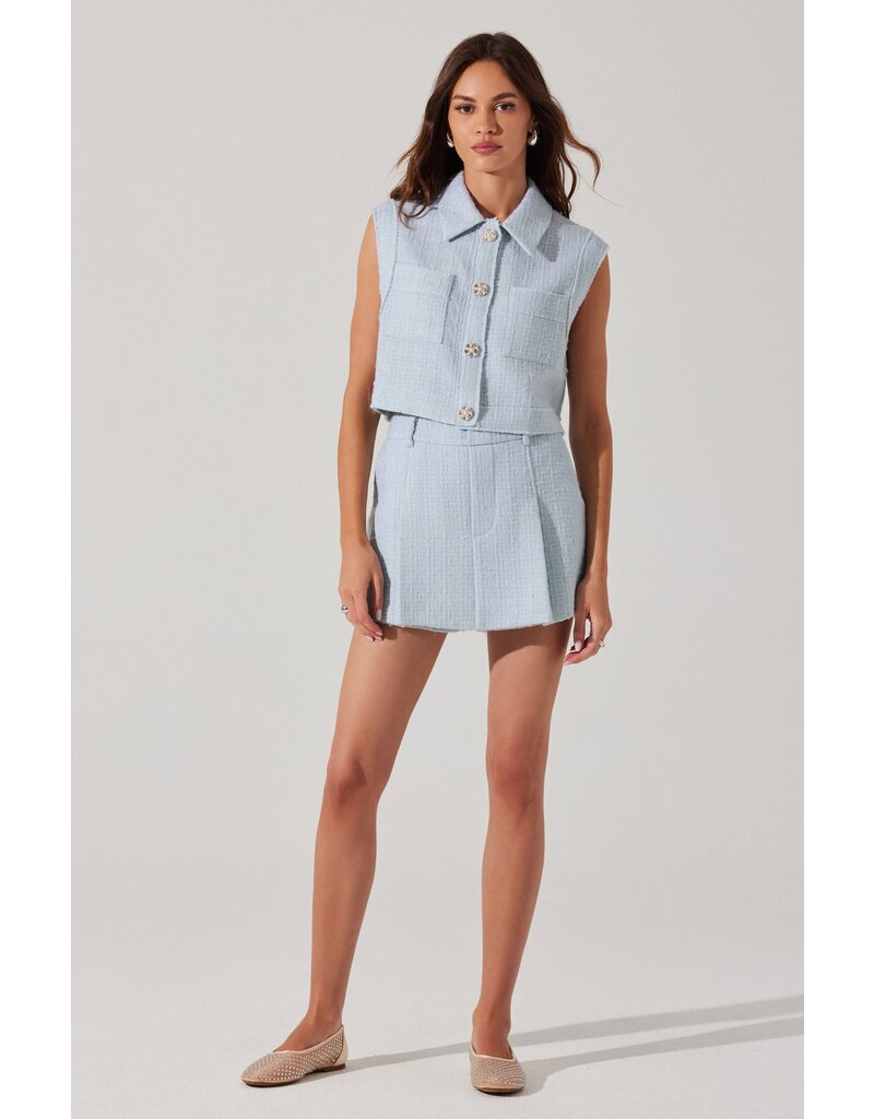 ASTR Jhene Tweed Sleeveless Top