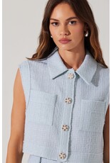 ASTR Jhene Tweed Sleeveless Top