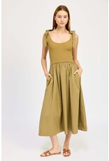 En Saison Wren Mixed Media Midi Dress