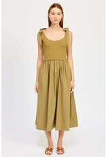 En Saison Wren Mixed Media Midi Dress