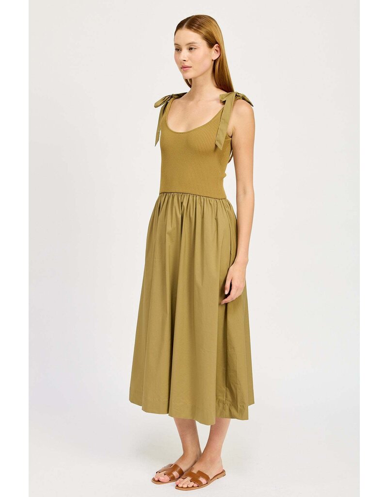 En Saison Wren Mixed Media Midi Dress