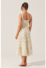 ASTR Julietta Floral Corset Midi Dress