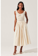 ASTR Kissel Floral Eyelet Cropped Top