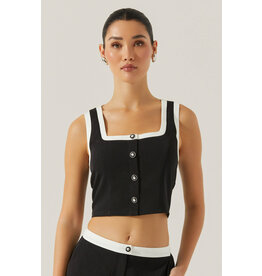 ASTR Rory Contrast Trim Top