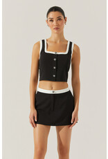 ASTR Rory Contrast Trim Top