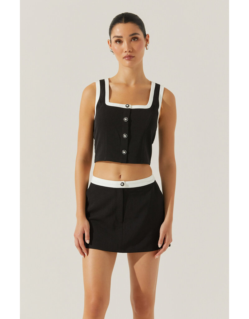ASTR Rory Contrast Trim Top