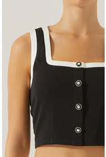 ASTR Rory Contrast Trim Top