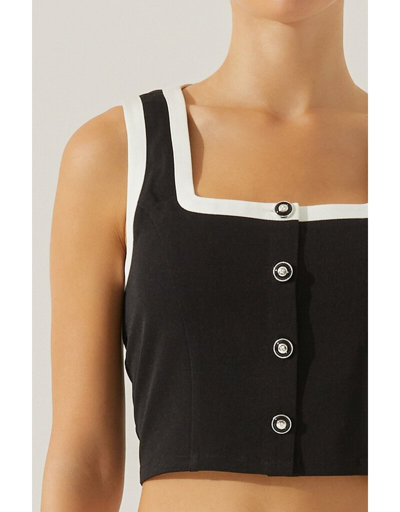 ASTR Rory Contrast Trim Top
