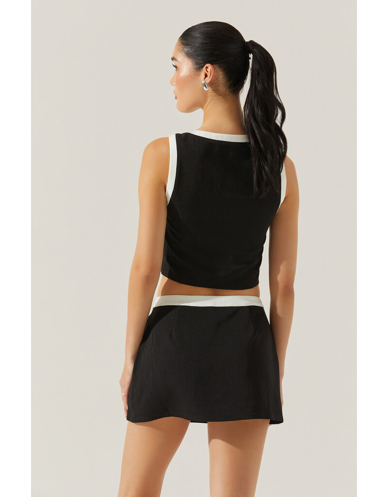 ASTR Rory Contrast Trim Top