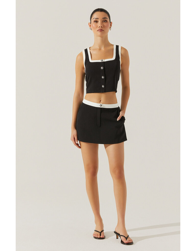 ASTR Rory Contrast Trim Skort