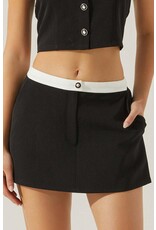 ASTR Rory Contrast Trim Skort