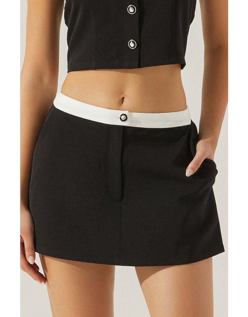 ASTR Rory Contrast Trim Skort