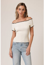Line and Dot Reonny Off The Shoulder Top