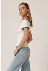Line and Dot Reonny Off The Shoulder Top