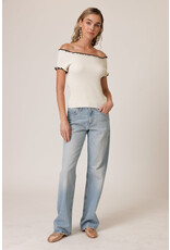 Line and Dot Reonny Off The Shoulder Top