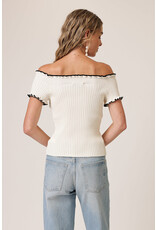 Line and Dot Reonny Off The Shoulder Top