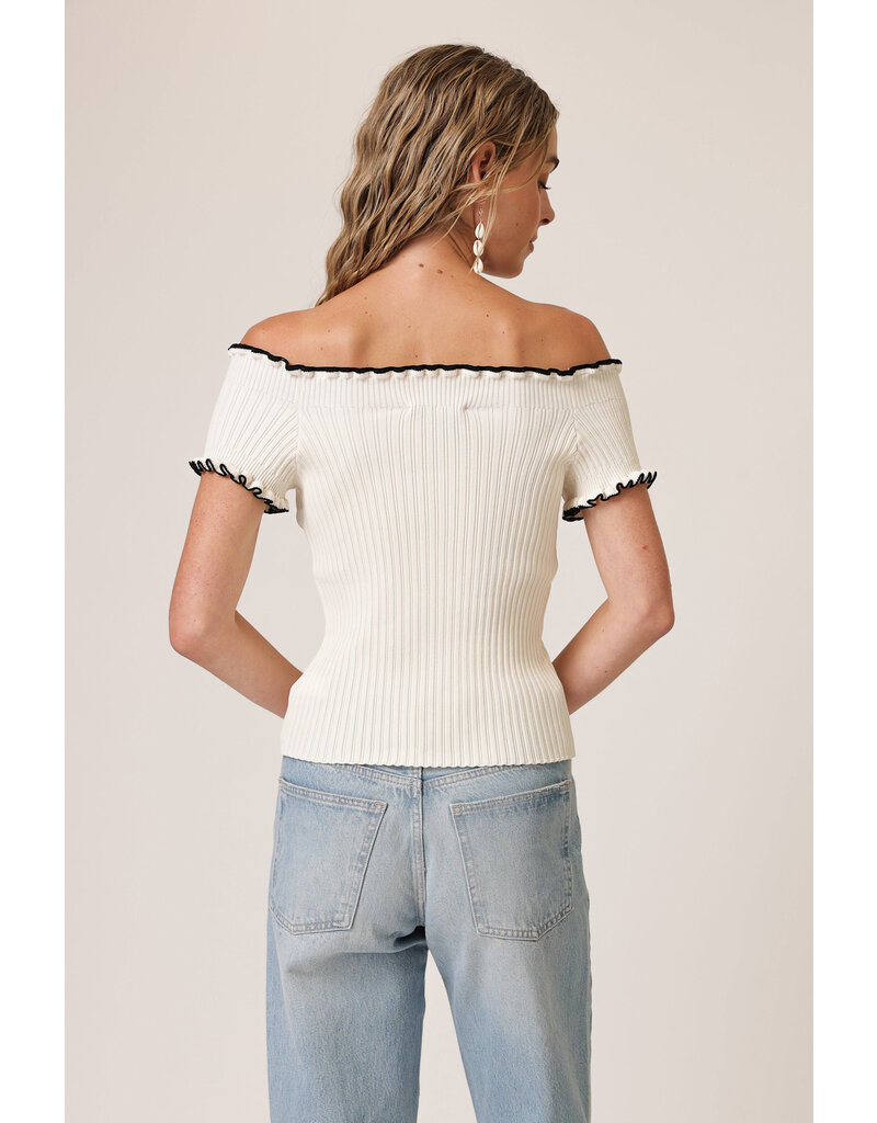 Line and Dot Reonny Off The Shoulder Top