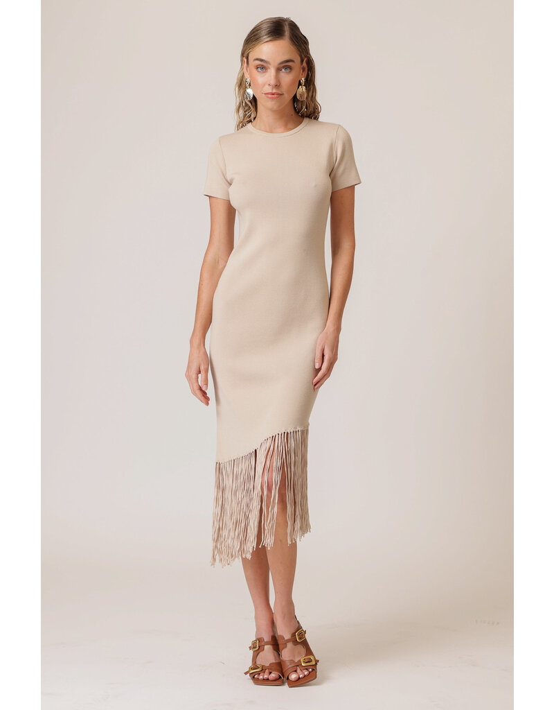 Line and Dot Chrysta Asymmetrical Fringe Dress