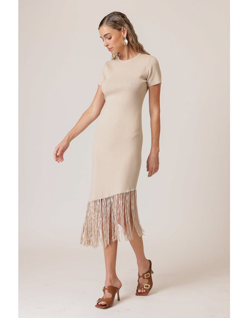 Line and Dot Chrysta Asymmetrical Fringe Dress