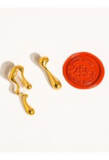 Flanerie Roma 18K Gold Non-Tarnish Mismatch Melted Earring