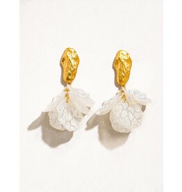 Flanerie Sicilia 18K Gold Boho Floral Dangle Earring
