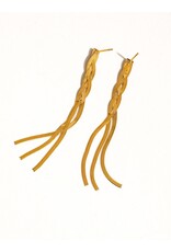 Flanerie Zed 18K Gold Non-Tarnish Braided Tassel Earring