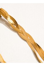 Flanerie Zed 18K Gold Non-Tarnish Braided Tassel Earring