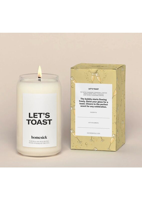 Homesick Candles Let's Toast Candle