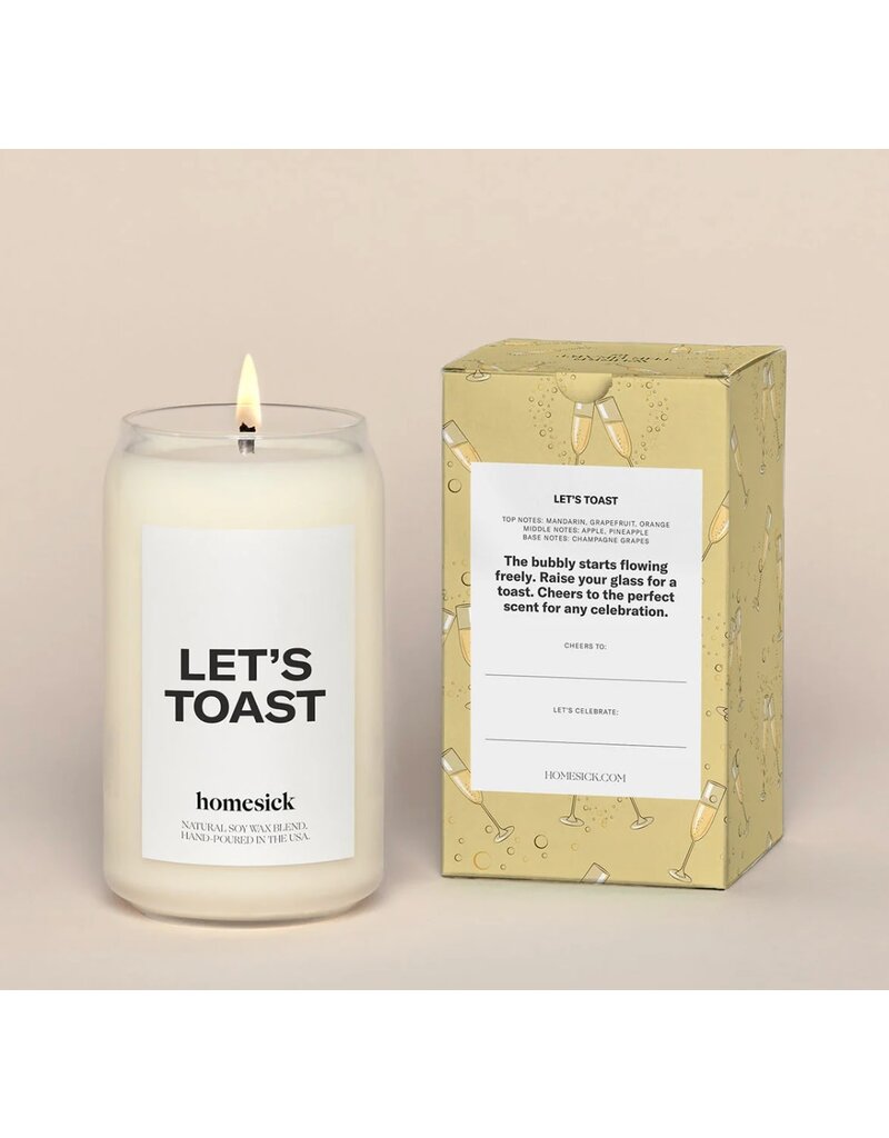 Homesick Candles Let's Toast Candle