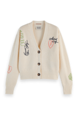 Scotch & Soda Embroidered Relaxed-Fit Cardigan