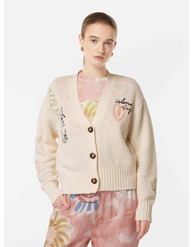 Scotch & Soda Embroidered Relaxed-Fit Cardigan