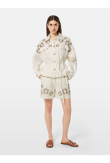 Scotch & Soda Embellished Belted Cotton Trucker Jacket