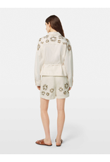 Scotch & Soda Embellished Belted Cotton Trucker Jacket