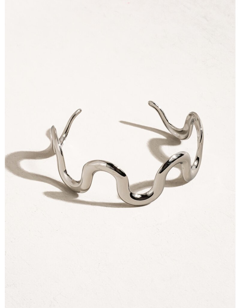 Flanerie Félix Silver Non-Tarnish Bold Statement Bracelet
