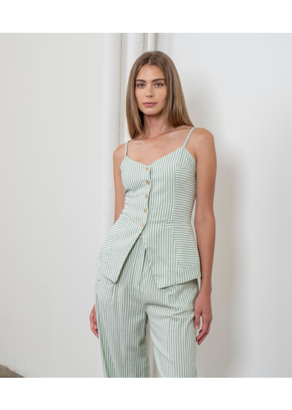 Moon River Miri Button Front Top