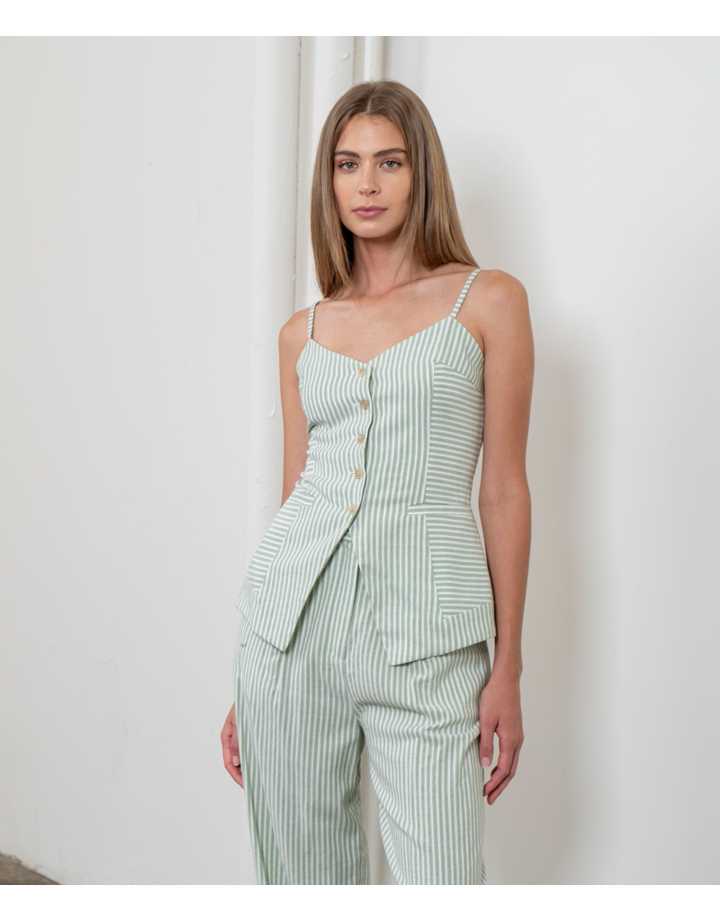 Moon River Miri Button Front Top